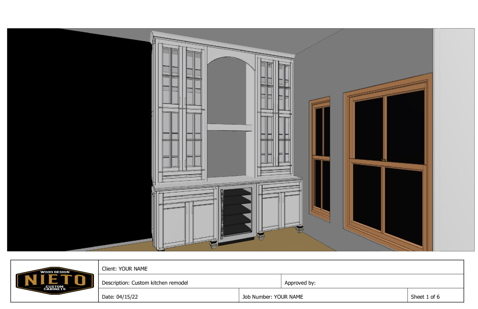 Sheet 2 of the Custom Kitchen Remodel Drawing