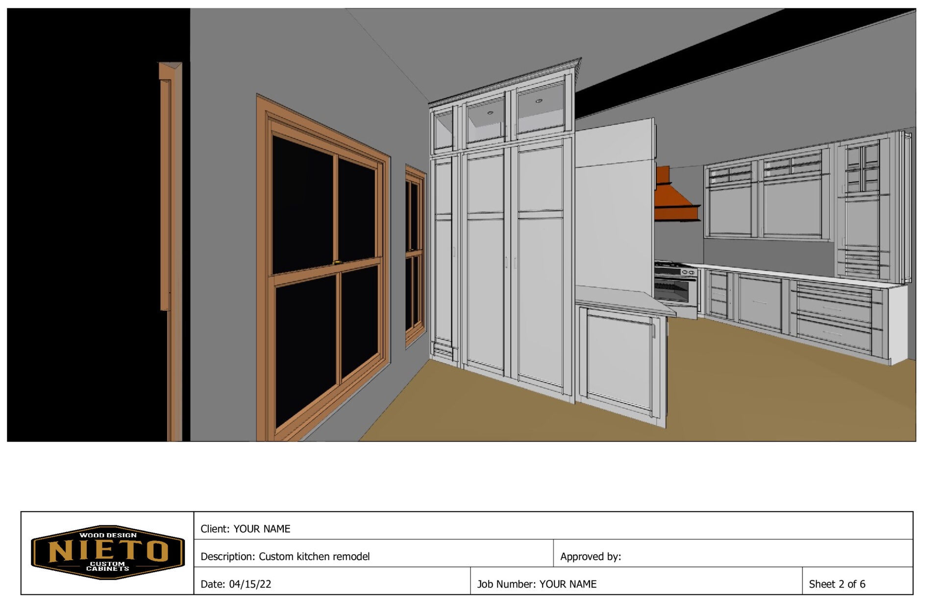 Sheet 3 of the Custom Kitchen Remodel Drawing