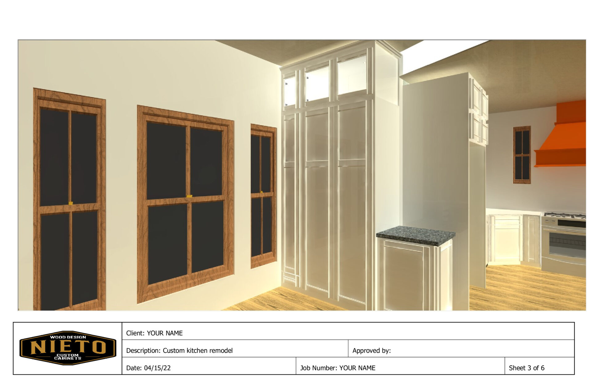 Sheet 4 of the Custom Kitchen Remodel Drawing