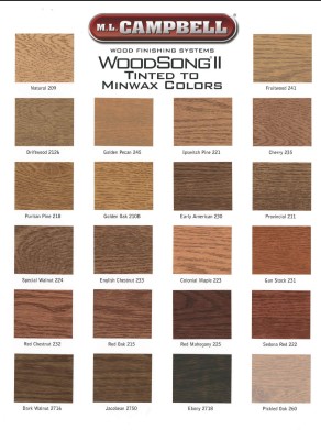 Woodsong Tinted to Minwax Colors by M.L. Campbell