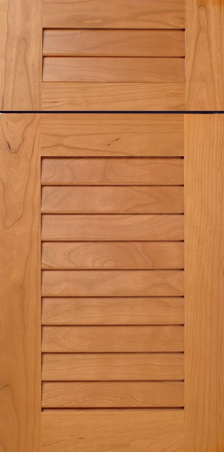 S107 CANAL cabinet doors with horizontal slatted panels.