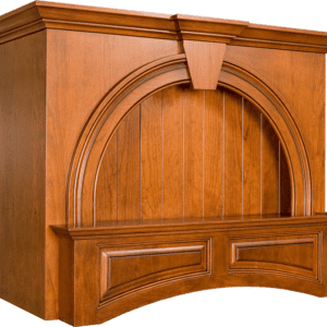 ARA RAISED PANEL ARCHED MANTEL STYLE RANGE HOOD