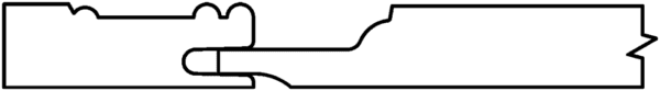 Black outline of a horizontal profile of a S127 CATALINA looking to the left.