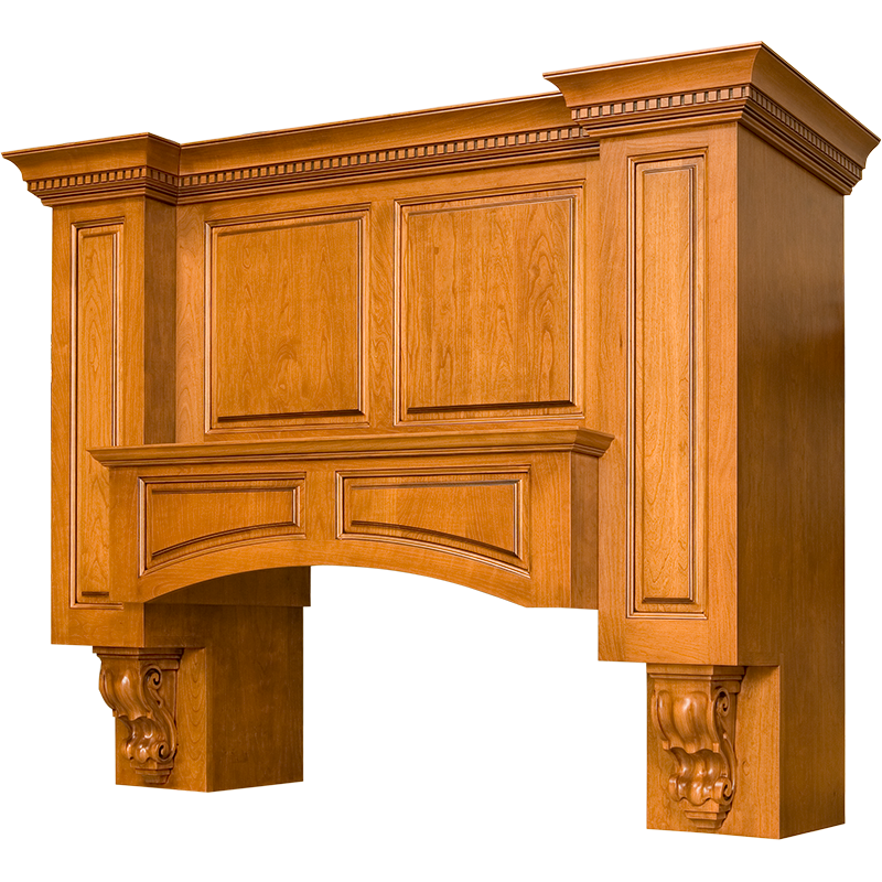 HRA RAISED PANEL ARCHED Hood by Nieto Wood Design