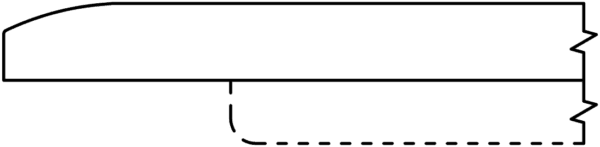 Black and white line drawing of an S105 LEDBETTER.