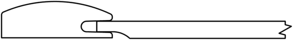 Black and white line drawing of a S131 SHERIDAN key silhouette.