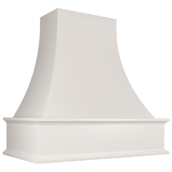 White EDP2 - Arched Panel Base kitchen range hood.