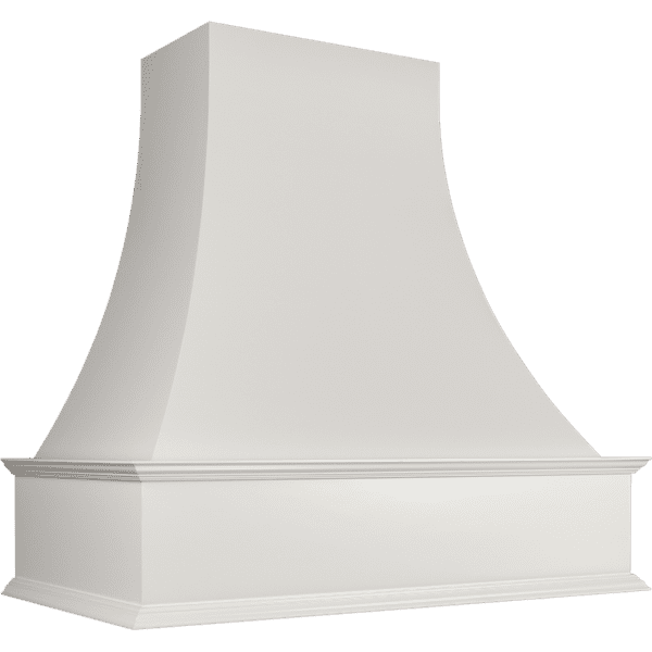 A white E - Standard Hood isolated on a transparent background.