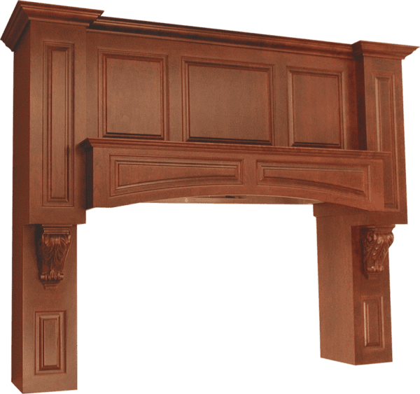 WRA Raised Panel Arched Hood by Nieto Wood Design