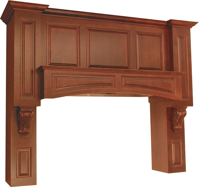 WRA Raised Panel Arched Hood by Nieto Wood Design