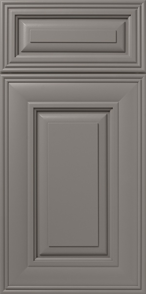 A grey paneled door in a vertical orientation.