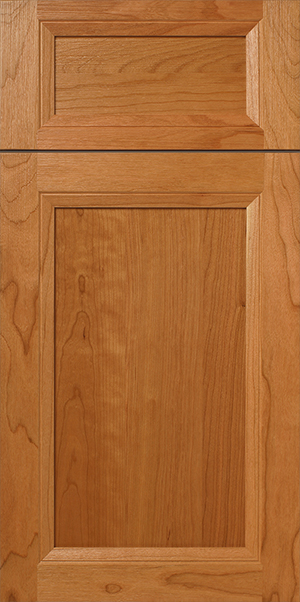 Close-up of a S846 HILLSIDE cabinet door with raised panel design.