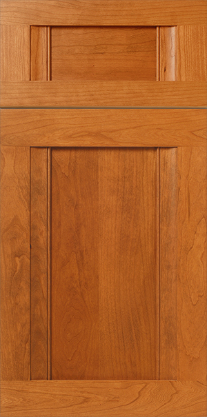 Two-panel S853 PEMBROKE door with a vertical grain finish.