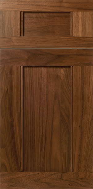 A close-up image of a S854 STOKER cabinet door with a panel design.