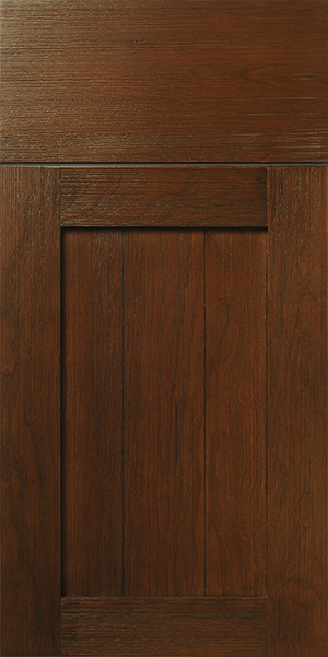 Close-up of a S878 COULEE wooden door panel with vertical grain.