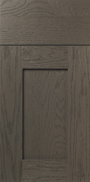 S879 HIGHLAND dark brown wooden panel door with vertical grain texture.