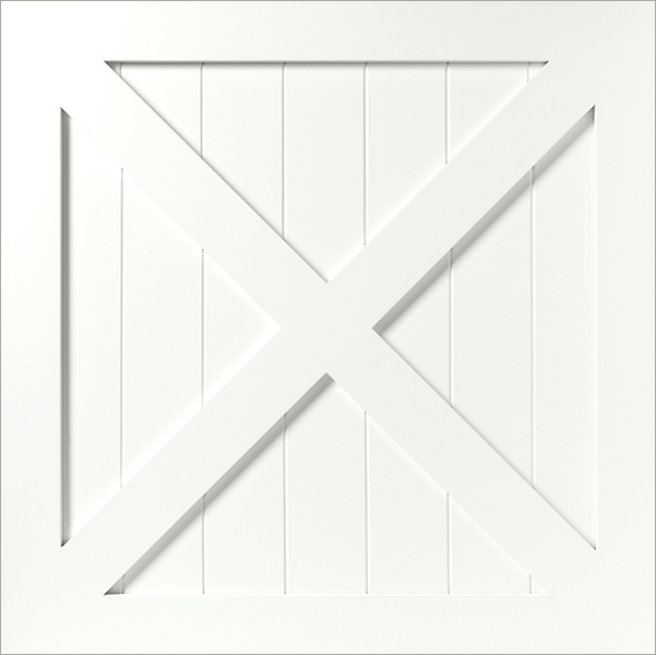 S973 WISTERIA barn door with an x-shaped brace design.