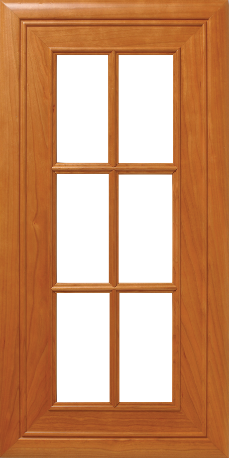 S480 6 LITES – 2 X 3 six-panel door with frosted glass.