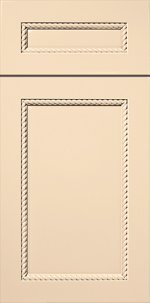 Beige S232 DEDHAM cabinet door with decorative rope molding.