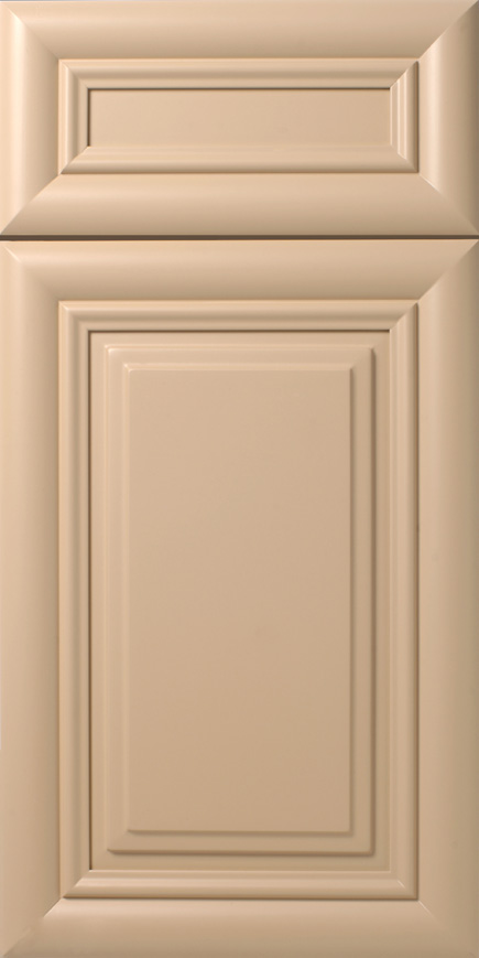 Beige kitchen cabinet door with raised panel design S578 TIBURON.