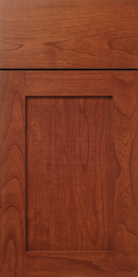 Close-up of a wooden cabinet door with a panel design S253 INTEGRITY.