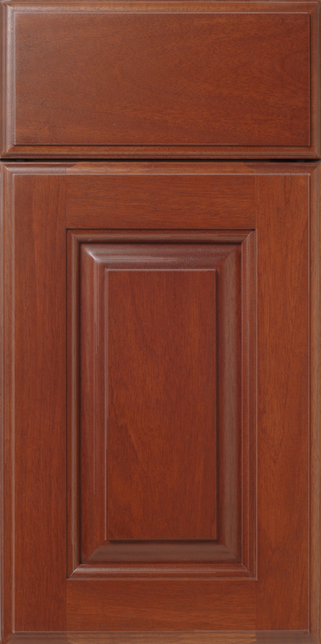 Close-up of a S269 WHARTON cabinet door with a raised panel design.