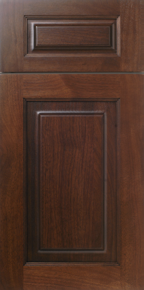 Close-up of a S631 DRAKE cabinet door with raised panel design.