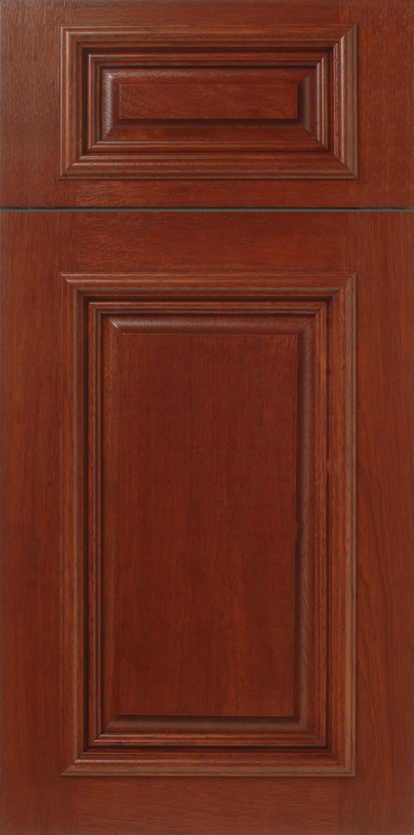 Close-up of a S639 CRESCENTI door with rectangular panels.