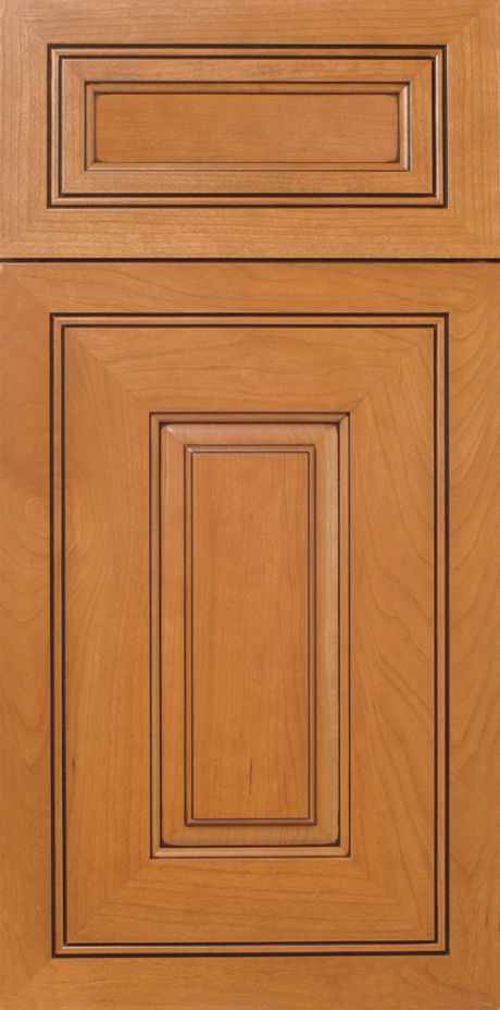 A close-up of a S328 BARRINGTON cabinet door showcasing its grain and panel design.