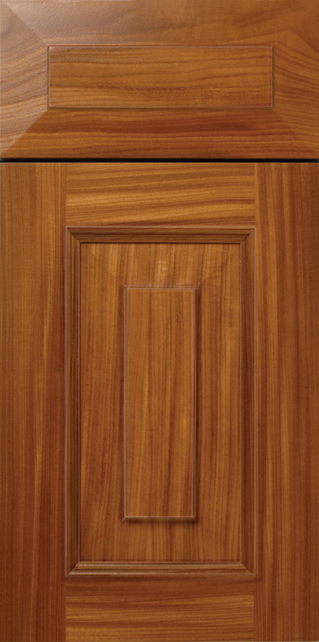 Close-up of a S346 VANDERBILT wooden cabinet door with visible wood grain.