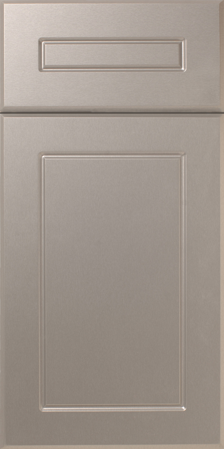 A close-up view of a S653 GASTON cabinet door with a rectangular recessed panel and a horizontal handle.