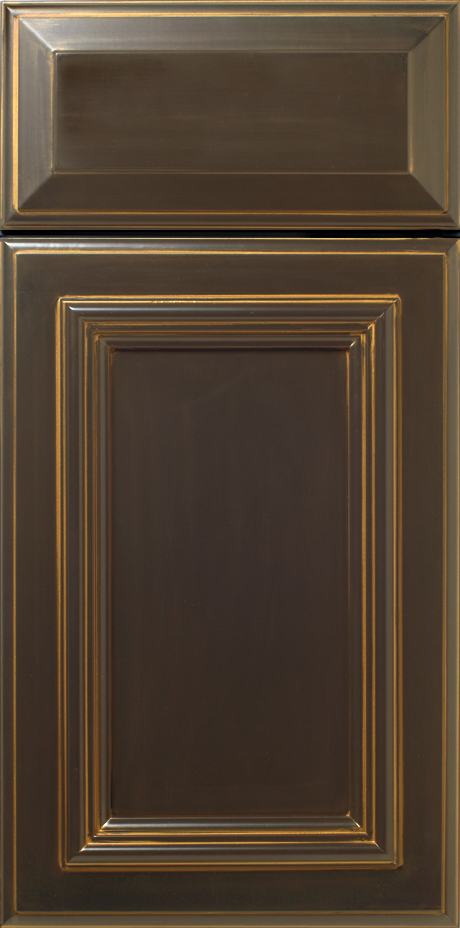 Wooden cabinet door with a dark finish and decorative trim S369 BARNES.