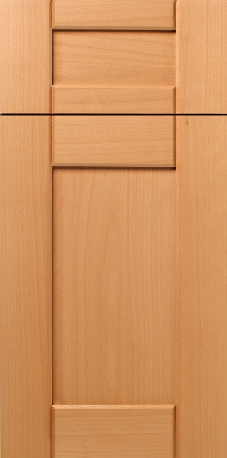 Close-up of a wooden cabinet door with a S374 LEASIDE style design.