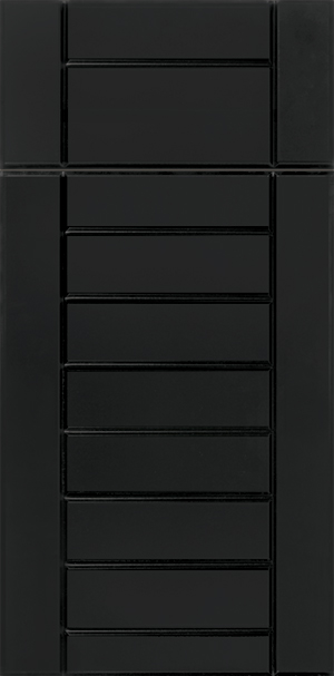 A monochromatic image of a S406 SEDONA door with horizontal rectangular panels.