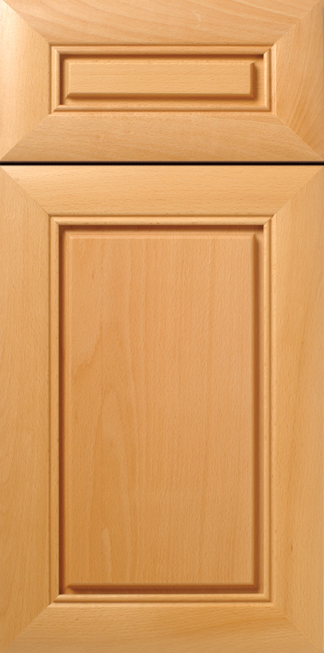 Close-up of a S436 MONTEREY cabinet door with raised panel design.