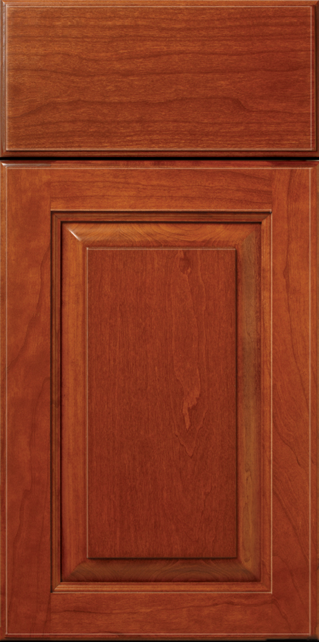 Close-up of a S449 CROWNPOINT cabinet door with a raised panel design.