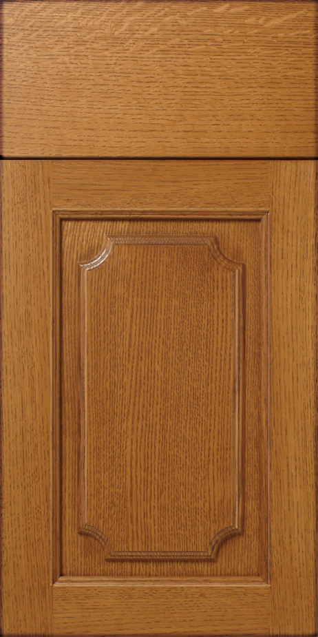 Close-up of a S467 HATHAWAY paneled wooden cabinet door.