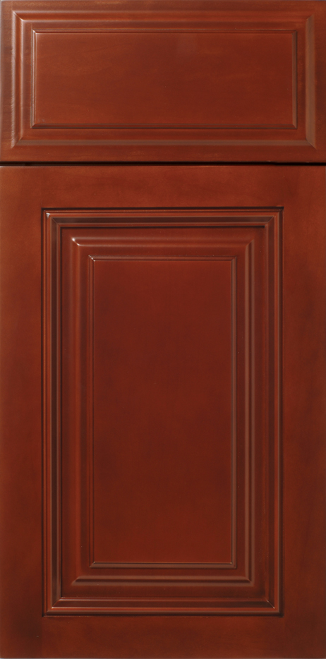 Elegant polished S551 DEACON door with raised panels.