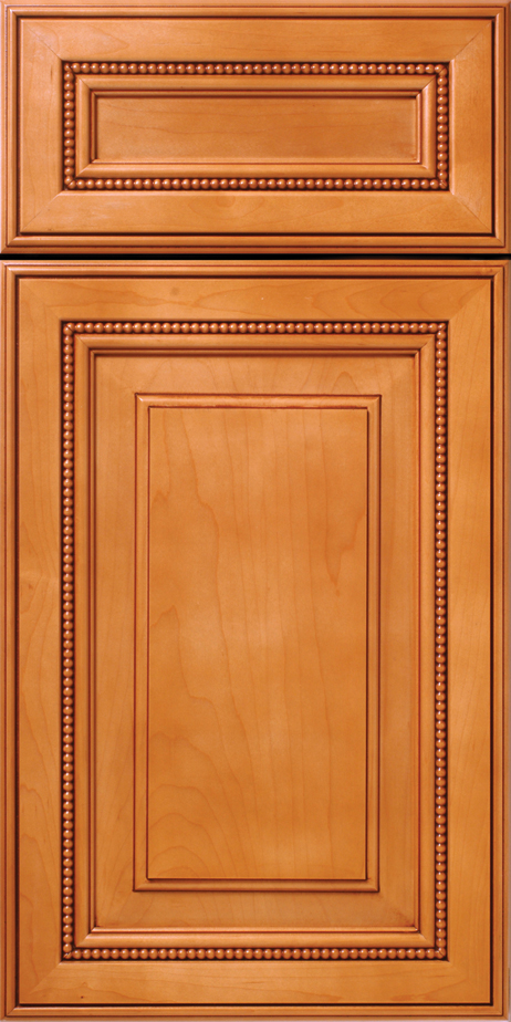 A S508 MERRIMON cabinet door with decorative beaded inset panels.