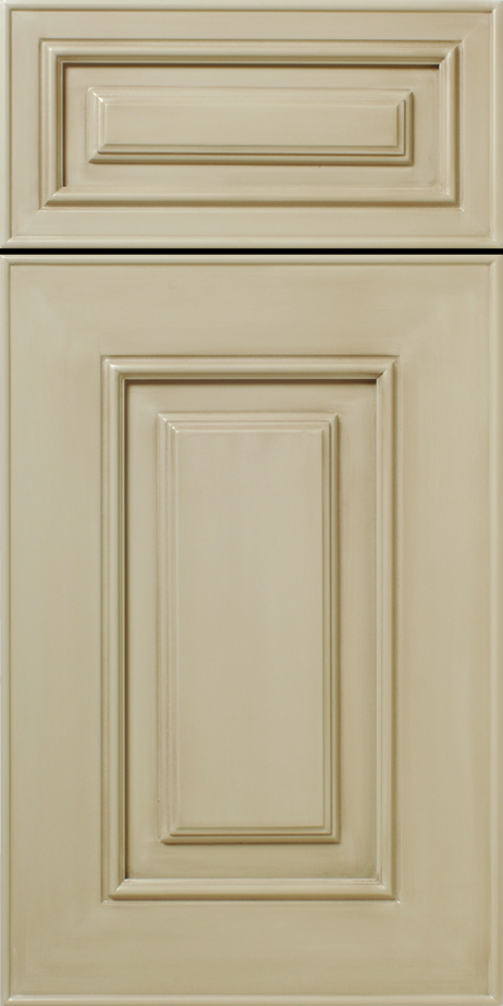 A S514 BROADMOOR kitchen cabinet door with a raised panel design.