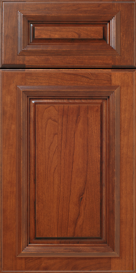 Close-up of a wooden cabinet door with S166 BERKSHIRE panel design.