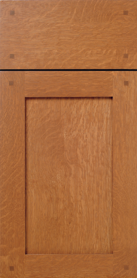 A close-up of a wooden cabinet door with a recessed panel design S177 FRIENDSHIP.