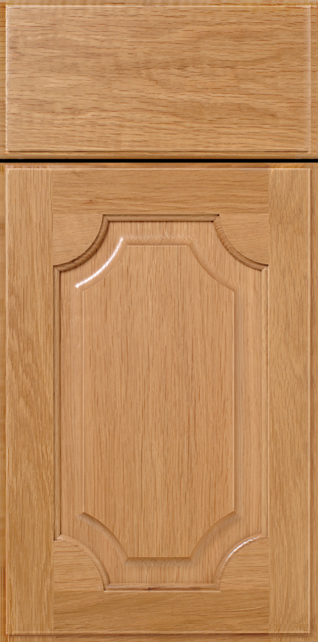 Wooden cabinet door with S190 LA CROSSE raised panel design.