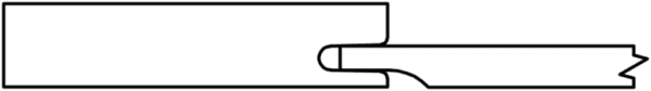 Black and white line drawing of a S375 BREAKERS joint, commonly used in woodworking to join two pieces at a corner.