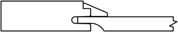 Line drawing of a simplified S957 DEXTER key profile.