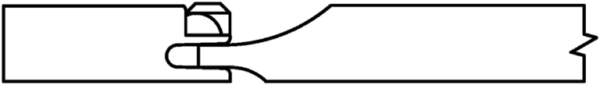 S141 MARIETTA line drawing of a side profile of a classic key.