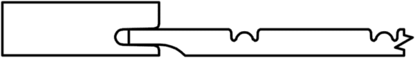 Outline of a S573 NORMAN with irregular edges and a protrusion on the left side.