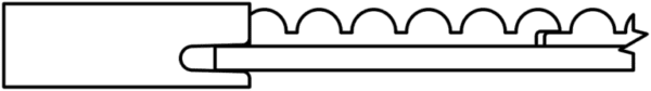 Side view line drawing of a partially open S245 PALISADES.