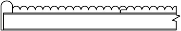 Technical illustration of a S974 REED profile.