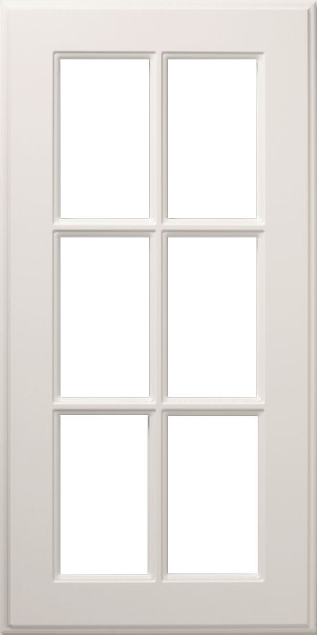 A white S407 6 LITES - 2 X 3 window with dark tinted glass.